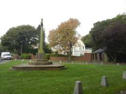 Oblique view of right side of Castle Eden War Memorial October 2016